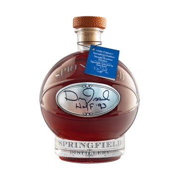 Cooperstown Distillery - Springfield Distillery Straight Bourbon Whiskey Hand-Signed by Alex English - TIPXY