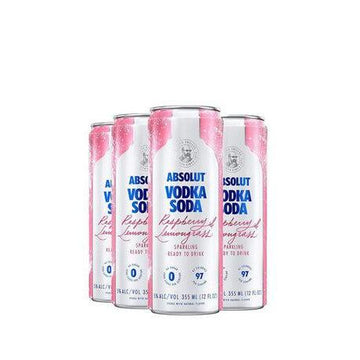Absolut - Soda Raspberry & Lemongrass (4 Pack) - TIPXY