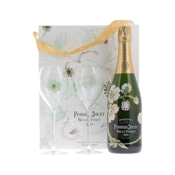 Perrier-Jouet - Belle Epoque Champagne Gift Set with 2 Wine Glasses 2015 - TIPXY