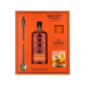 Bulleit - Bourbon Whiskey with Ice Mold & Cocktail Spoon Gift Set