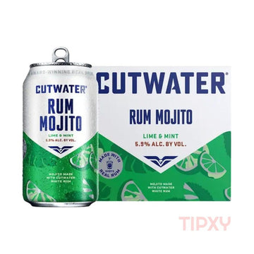 Cutwater - Mint and Lime Rum Mojito Ready to Serve Cocktail (4 Pack)