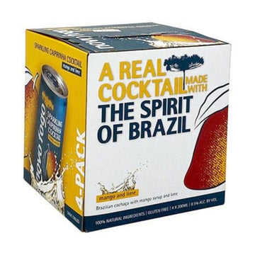 Novo Fogo - Sparkling Caipirinha Mango Lime Ready to Serve Cocktail (4 Pack)