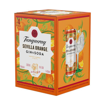 Tanqueray - Sevilla Orange Gin and Soda Ready to Serve Cocktail (4 Pack)