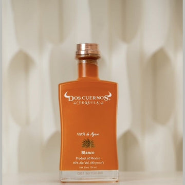 Dos Cuernos - Limited Edition Orange Bottle Blanco Tequila - TIPXY