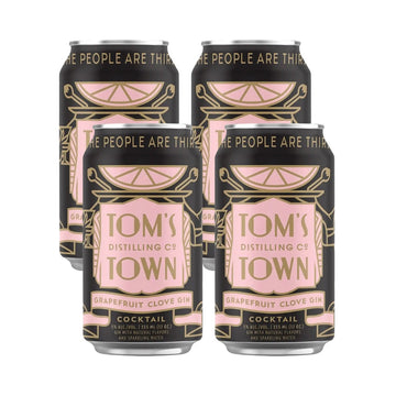 Tom's Town - Grapefruit Clove Gin Ready to Drink Cocktail (4 Pack)