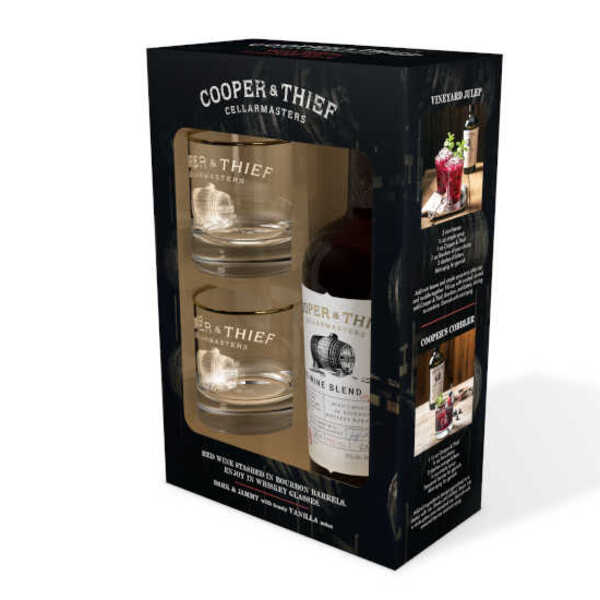 Bourbon Red Wine Blend w/ two Cups - TIPXY