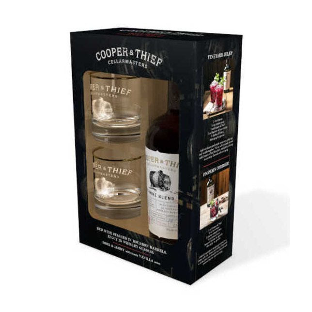 Bourbon Red Wine Blend w/ two Cups - TIPXY