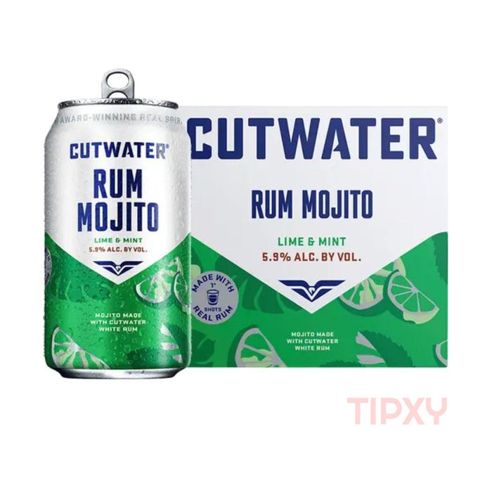 Cutwater - Mint and Lime Rum Mojito Ready to Serve Cocktail (4 Pack) - TIPXY