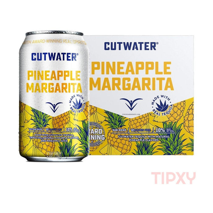 Cutwater - Pineapple Margarita Ready to Serve Cocktail (4 Pack) - TIPXY