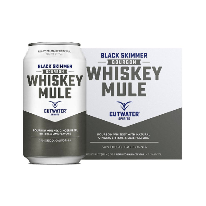 Cutwater - Black Skimmer Bourbon Whiskey Mule Ready to Serve Cocktail (4 Pack)