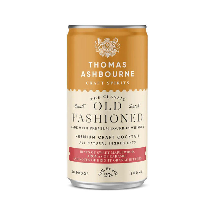 Thomas Ashbourne Craft Spirits - Old Fashioned Ready to Serve Cocktail (4 Pack)