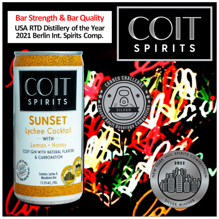 Coit Spirits - Sunset Lychee Cocktail Ready to Serve 4/pk - TIPXY