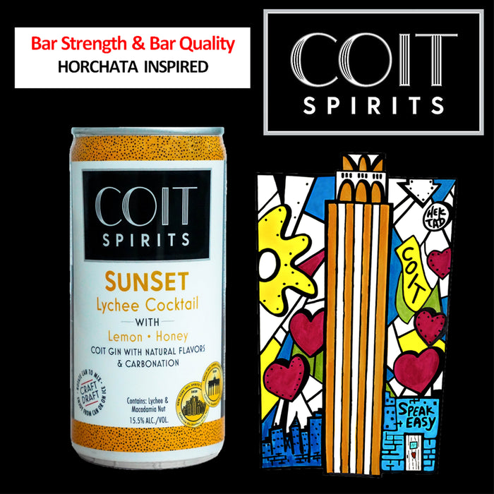 Coit Spirits - Sunset Lychee Cocktail Ready to Serve 4/pk - TIPXY
