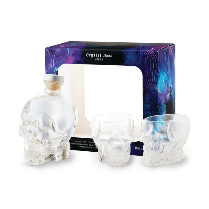 Crystal Head - Vodka gift set with shot glasses - TIPXY