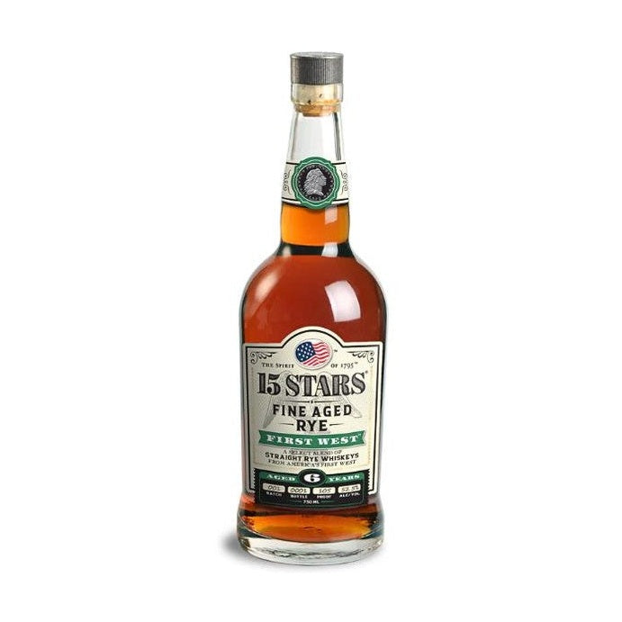 15 Stars - Fine Aged First West Straight Rye Whiskey - TIPXY