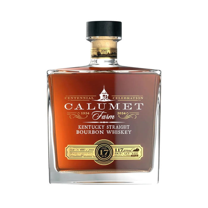 Calumet Farm - 17 Year Old Glass Decanter Kentucky Straight Bourbon Whiskey - TIPXY