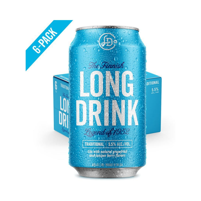 The Finnish Long Drink - Traditional Citrus Ready to Drink Cocktail (6 Pack) - TIPXY
