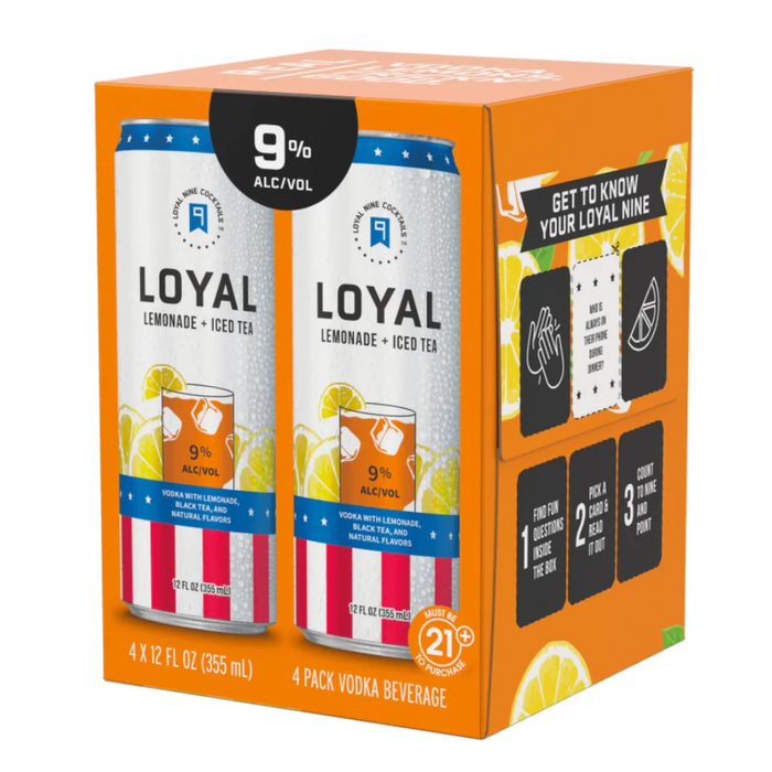 Loyal 9 - Vodka Lemonade + Ice Tea Iced Tea Ready to Serve Cocktail - TIPXY