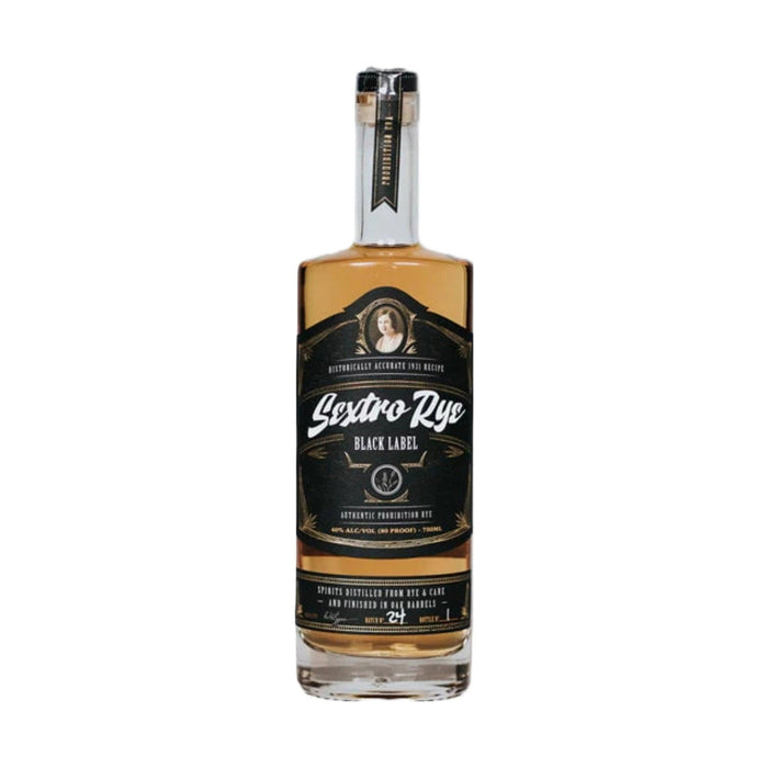 Sextro Rye - Black Label Authentic Prohibition Rye Whiskey - TIPXY