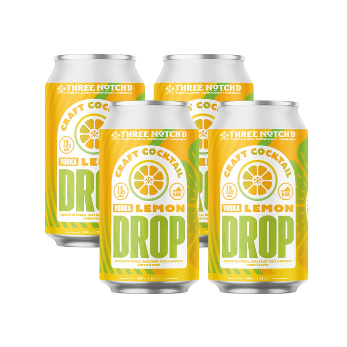 Three Notch'd - Lemon Drop Ready to Drink Cocktail (4 Pack) - TIPXY