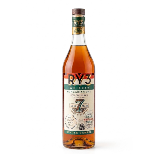 RY3 - Hungarian Oak 7 Year Tokaji Wine Cask Finish Single Barrel Rye Whiskey - TIPXY