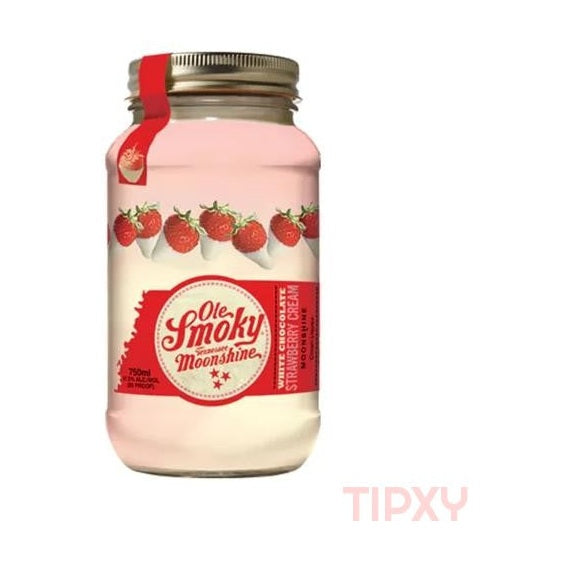 Ole Smoky - White Chocolate Strawberry Cream Moonshine - TIPXY