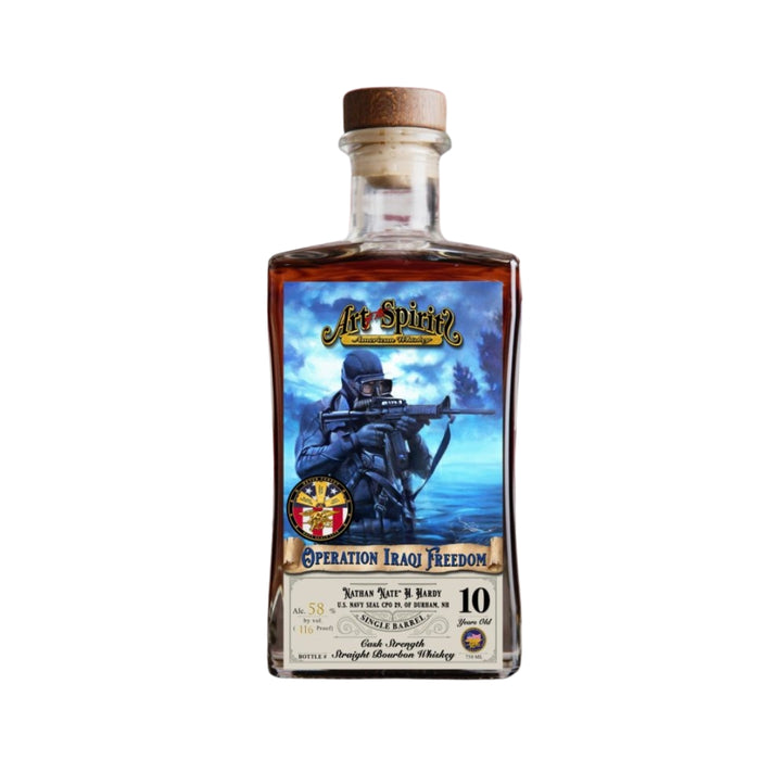 Art of the Spirits - Frogman 10 Year Single Barrel Straight Bourbon Whiskey CPO Nathan "Nate" H. Hardy Commemorative Edition