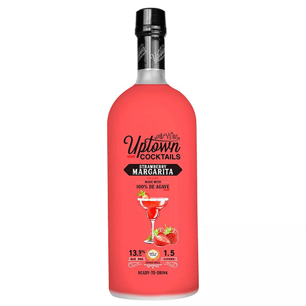 Uptown Cocktails - Strawberry Margarita made with 100% De Agave Wine Ready to Serve