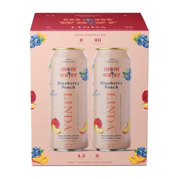 Mom Water - Linda Blueberry Peach (4 Pack) - TIPXY