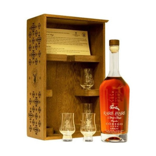 Codigo 1530 - Rare Hare Playboy Edition Extra Anejo Gift Pack with 4 Glasses - TIPXY