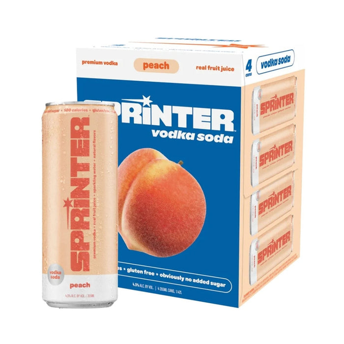 Sprinter - Peach Vodka Soda (4 Pack) - TIPXY