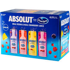 Absolut Ocean Spray - Real Vodka & Real Cranberry Juice 8 pack - TIPXY