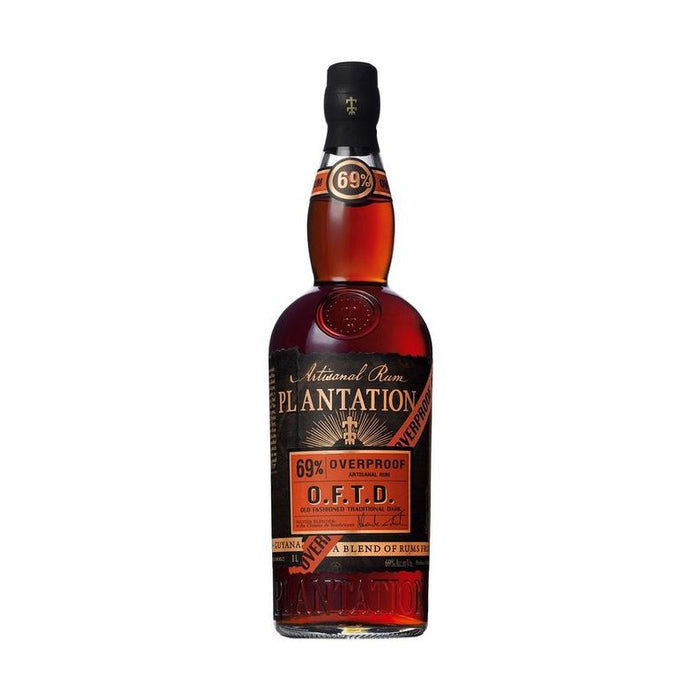 Plantation Over Proof 69 % Artisanal Rum O.F.T.D  Old Fashioned Traditional Dark - TIPXY