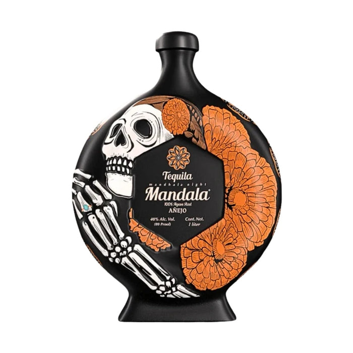 Tequila Mandala - Anejo Dia De Los Muertos Catrina  Anejo Tequila 2025 (Orange Design) - TIPXY