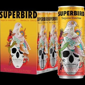 Superbird - Mandarin Cherry Tequila Sunrise Ready to Serve Cocktail  (4 Pack) - TIPXY