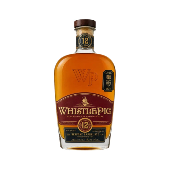 WhistlePig -12 Year Bespoke Barrel Straight Rye Whiskey Finished in Maple Creme Brulee Cask - TIPXY