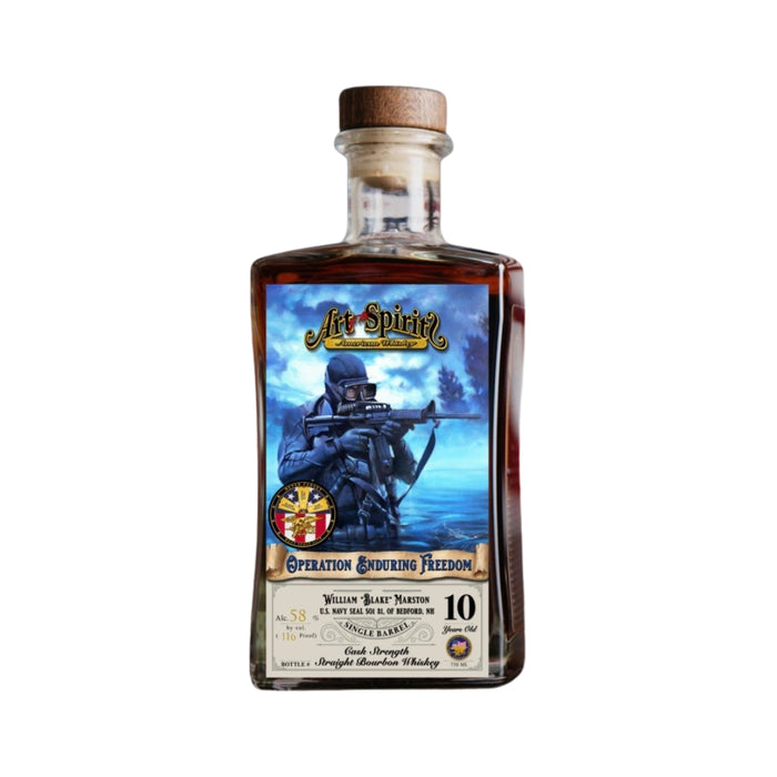 Art of the Spirits - Frogman 10 Year Single Barrel Straight Bourbon Whiskey SO1 William "Blake" Marston Commemorative Edition