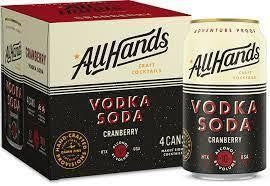 All Hands - Cranberry Vodka Soda (4 Pack)