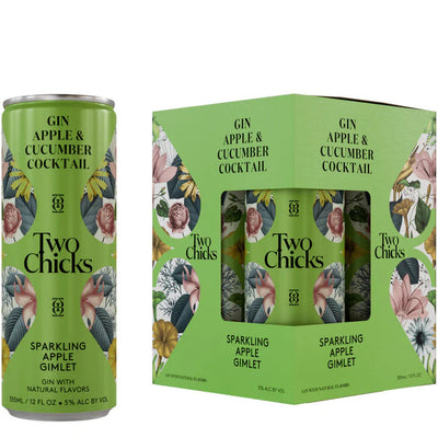 Two Chicks - Sparkling Apple Gimlet Ready to Drink Cocktail (4 Pack)