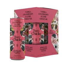 Two Chicks - Sparkling Cranberry Tartini Ready to Drink Cocktail (4 Pack) - TIPXY