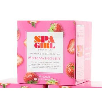 Spa Girl - Sparkling Vodka Cocktail Strawberry 4 cans 23 Proof - TIPXY