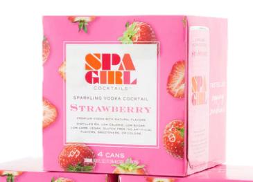 Spa Girl - Sparkling Vodka Cocktail Strawberry 4 cans 23 Proof