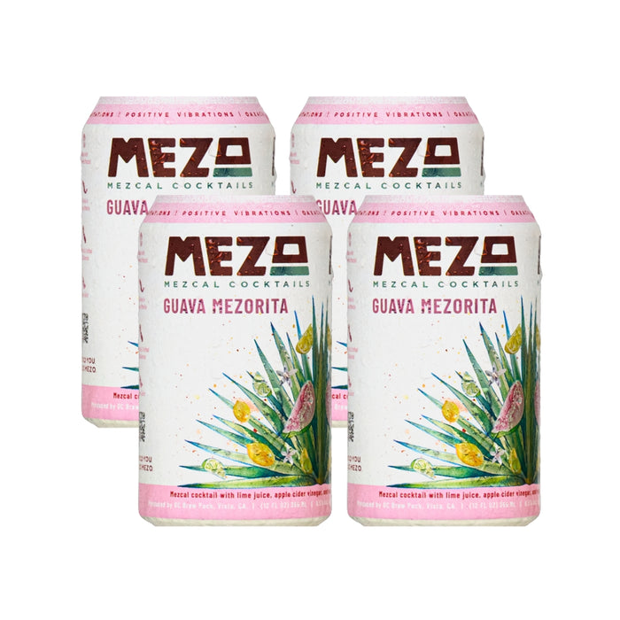 Mezo Mezcal Cocktails - Guava Mezorita Ready to Drink Cocktail (4 Pack) - TIPXY