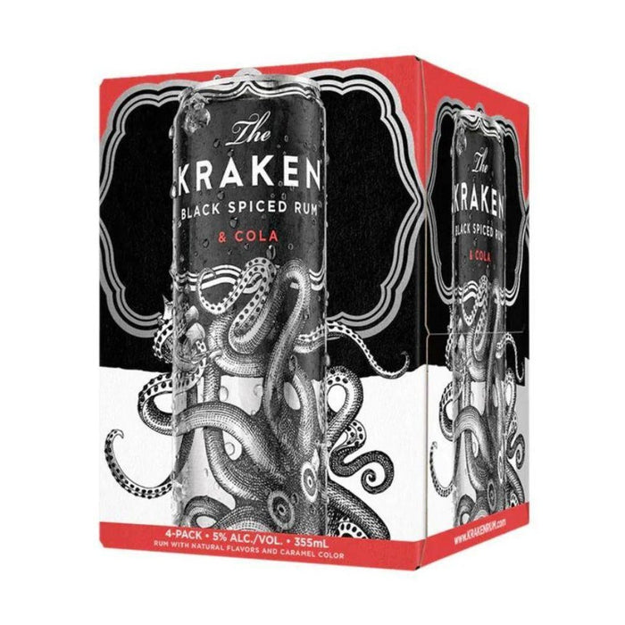 The Kraken - Black Spiced Rum and Cola Ready to Serve Cocktail (4 Pack) - TIPXY