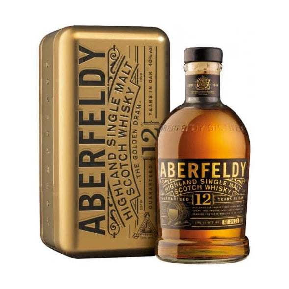 Aberfeldy - 12 Year Old Single Malt Scotch Whisky Gold Bar Gift Pack - TIPXY