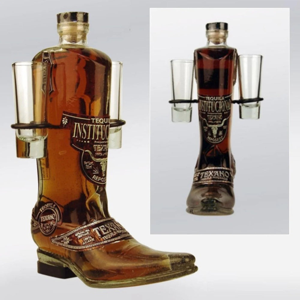 Texano - Boot Shaped Bottle Gold Tequila - TIPXY