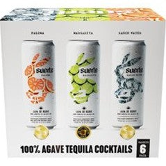 Suerte Tequila - Tequila Cocktail Ready to Serve Variety Pack (6 Pack Cans) - TIPXY