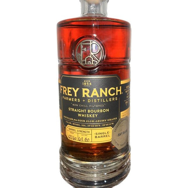Frey Ranch Farmers + Distillers - Private Barrel Select Sky Blue Straight Bourbon Barrel Strength (Barrel No. 1625) - TIPXY