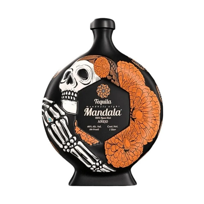Tequila Mandala - Anejo Dia De Los Muertos Catrina Anejo Tequila 2025 (Orange Design) - TIPXY