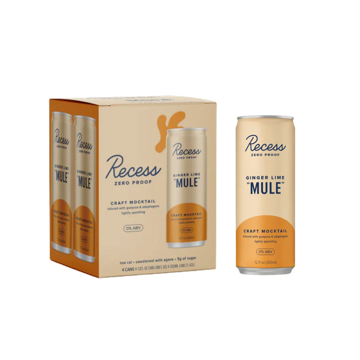 Recess Zero Proof - Ginger Lime Mule Craft Mocktail (4 Pack) - TIPXY